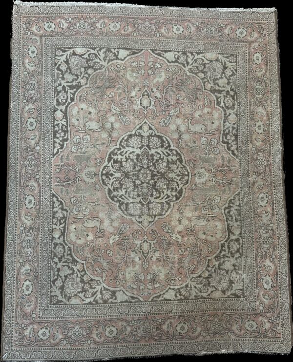 4' x 6' Antique Persian Tabriz