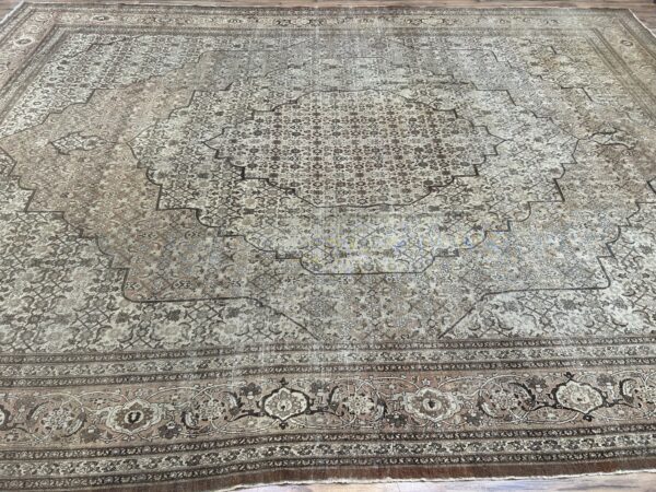 12' x 16' Antique Persian Tabriz - Image 3