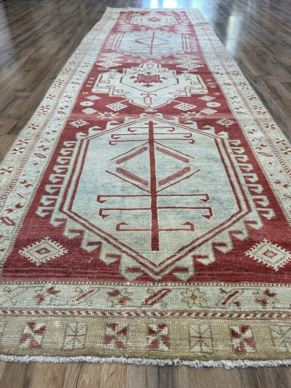 3' x 11' Vintage Persian Heriz - Image 2