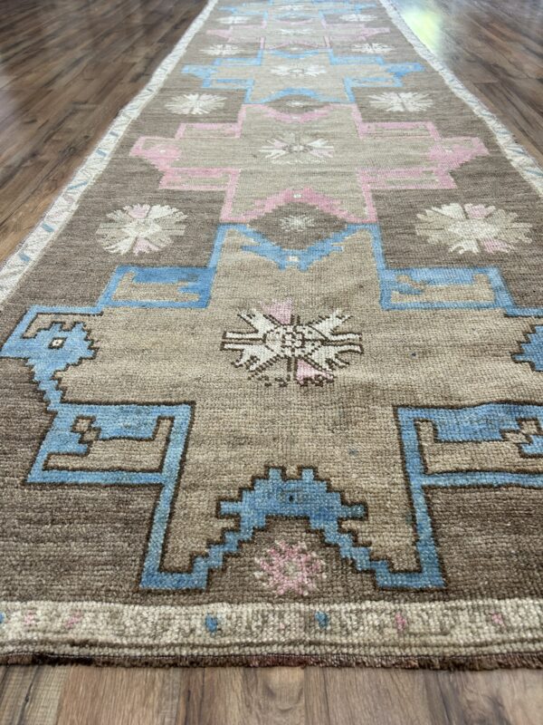 4' x 12' Vintage Turkish Oushak - Image 2