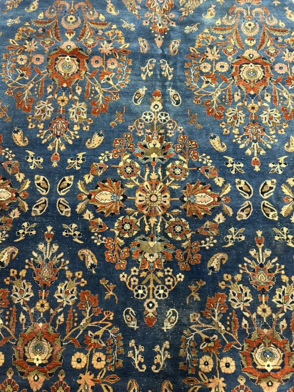 9' x 11' Antique Persian Kashan - Image 7