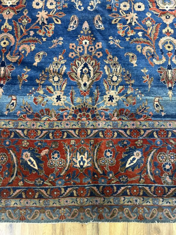 9' x 11' Antique Persian Kashan - Image 6