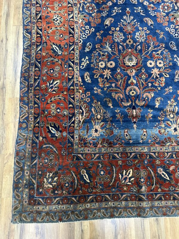 9' x 11' Antique Persian Kashan - Image 4