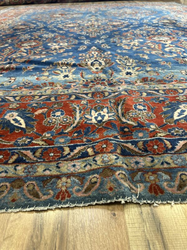 9' x 11' Antique Persian Kashan - Image 2