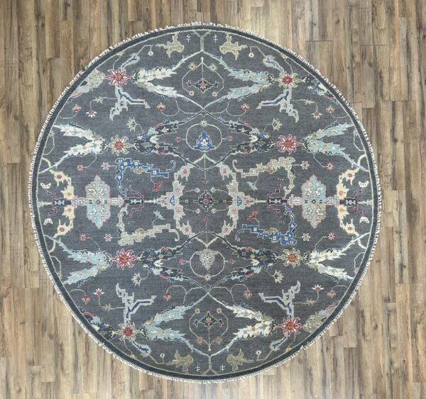 8' x 8' Round Indian Oushak