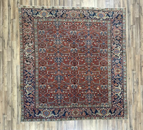 8' x 8' Antique Persian Heriz