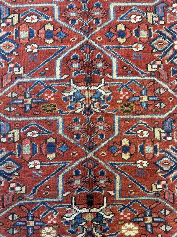 8' x 8' Antique Persian Heriz - Image 7