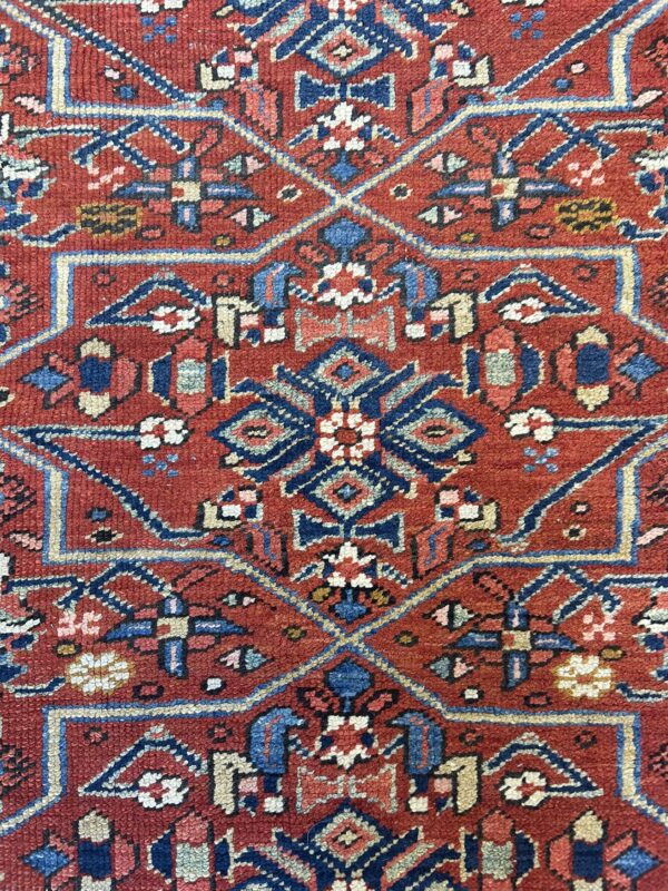 8' x 8' Antique Persian Heriz - Image 8