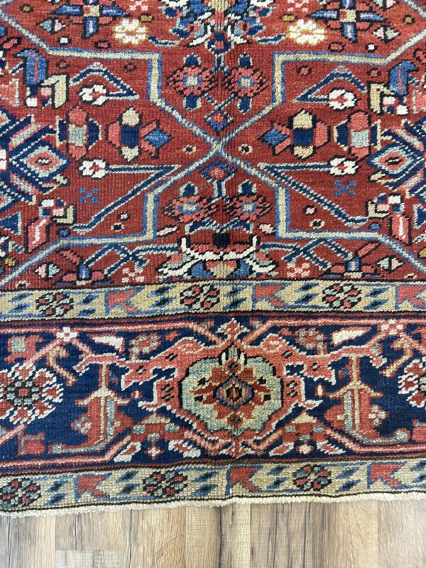 8' x 8' Antique Persian Heriz - Image 2