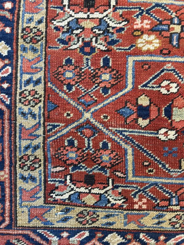 8' x 8' Antique Persian Heriz - Image 3