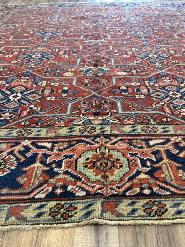 8' x 8' Antique Persian Heriz - Image 6