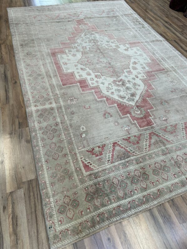 7' x 11' Vintage Turkish Oushak - Image 3