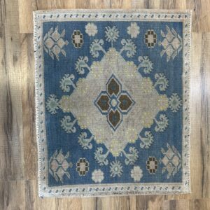 2' x 2' Vintage Turkish Oushak