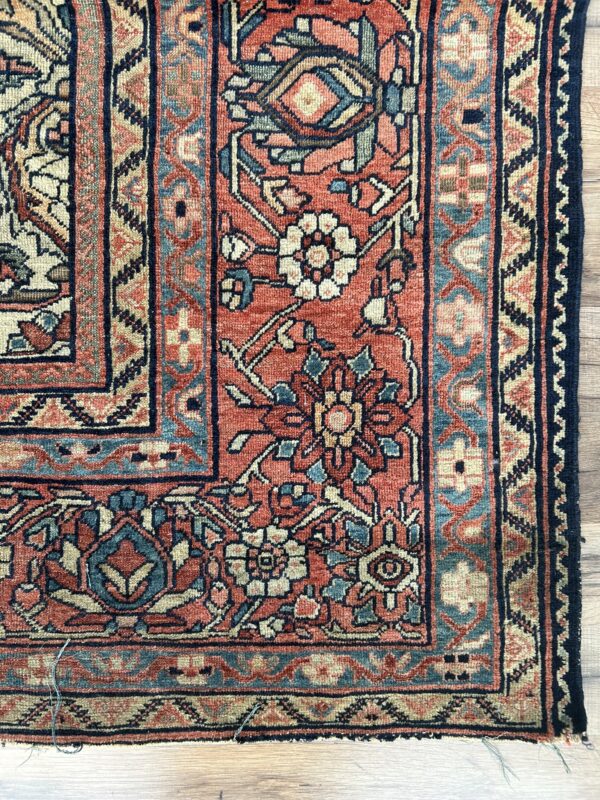 9 x 12 Antique Persian Farahan - Image 3