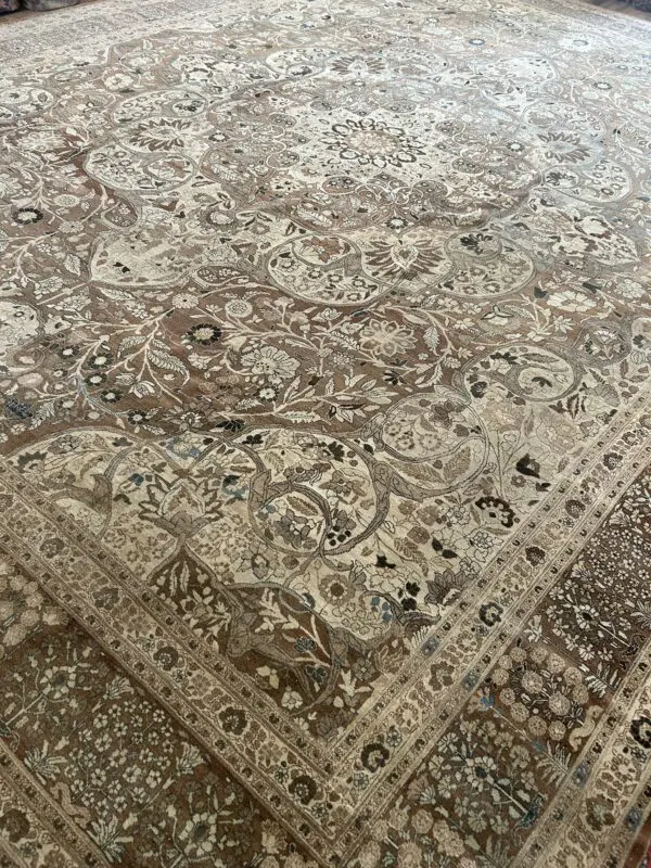 14' x 19' Antique Persian Tabriz - Image 7