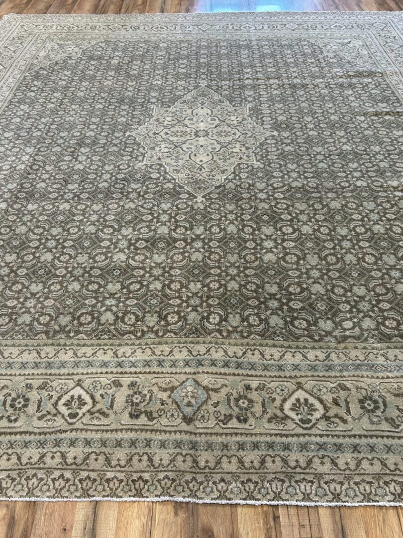 Vintage Persian Tabriz Rug — 10′1″ × 11′7″ - Image 5